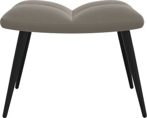 vidaXL Fotel z podnóżkiem, jasnoszary, obity aksamitem 8