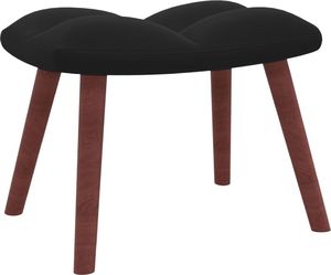 vidaXL Fotel z podnóżkiem, czarny, obity aksamitem 7