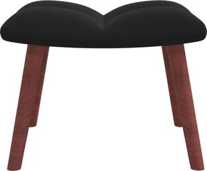 vidaXL Fotel z podnóżkiem, czarny, obity aksamitem 8