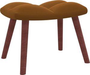 vidaXL Fotel z podnóżkiem, brązowy, obity aksamitem 7