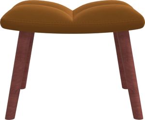 vidaXL Fotel z podnóżkiem, brązowy, obity aksamitem 8