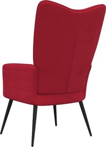 vidaXL Fotel, winna czerwień, obity aksamitem 5