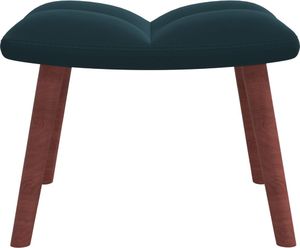 vidaXL Fotel z podnóżkiem, niebieski, obity aksamitem 8