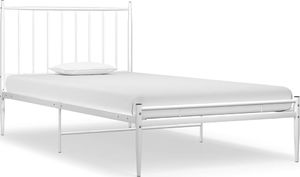 vidaXL Rama łóżka, biała, metalowa, 100 x 200 cm 2
