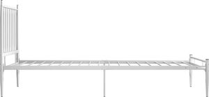 vidaXL Rama łóżka, biała, metalowa, 100 x 200 cm 5