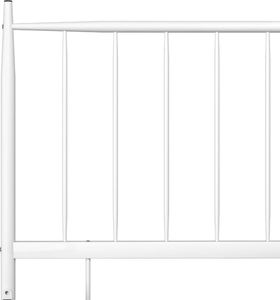 vidaXL Rama łóżka, biała, metalowa, 100 x 200 cm 6