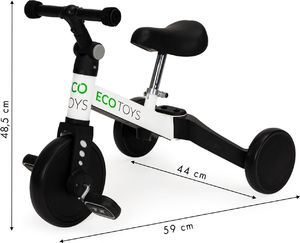 Ecotoys Rowerek trójkołowy biegowy 2w1 z pedałami Ecotoys 5