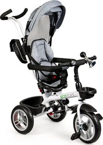 Ecotoys Rowerek Trójkołowy Obracany Szary 2