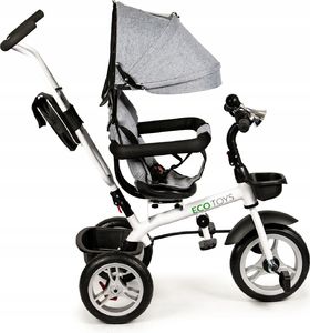 Ecotoys Rowerek Trójkołowy Obracany Szary 4