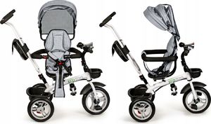Ecotoys Rowerek Trójkołowy Obracany Szary 10