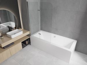 Parawan nawannowy Mexen Felix 2-częściowy szkło przejrzyste, profil chrom 2