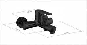 Bateria wannowa Mexen Mexen Kama bateria wannowa czarna - 72530-70 5