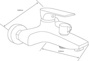 Bateria wannowa Mexen Axel ścienne czarny 2