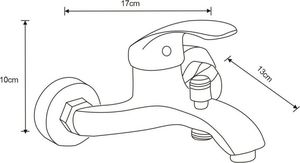 Bateria wannowa Mexen Fabia ścienne chrom 2