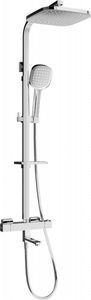 Zestaw prysznicowy Mexen Mexen CQ33 zestaw wannowo-prysznicowy z deszczownicą i baterią termostatyczną, chrom - 779103395-00 1