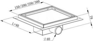 Mexen Odpływ punktowy z rusztem 6