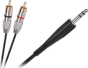 Kabel LP Jack 6.3mm - RCA (Cinch) x2 3m czarny (LEC-KPO3867-3) 1