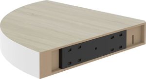 vidaXL Narożne półki ścienne, 2 szt., dąb i biel, 25x25x3,8 cm, MDF 6