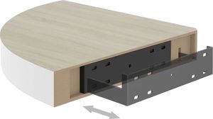 vidaXL Narożne półki ścienne, 2 szt., dąb i biel, 25x25x3,8 cm, MDF 7