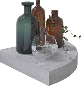 vidaXL Narożne półki ścienne, 4 szt., szarość betonu, 25x25x3,8 cm MDF 3