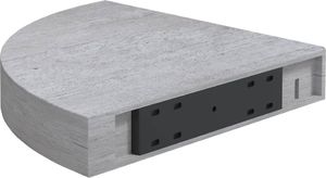 vidaXL Narożne półki ścienne, 4 szt., szarość betonu, 25x25x3,8 cm MDF 7