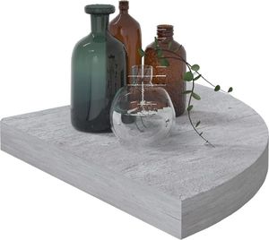 vidaXL Narożne półki ścienne, 2 szt., szarość betonu, 35x35x3,8 cm MDF 3
