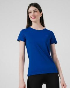 4f Koszulka damska H4L22-TSDF352 kobaltowa r. S 3