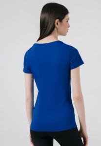 4f Koszulka damska H4L22-TSDF352 kobaltowa r. S 4