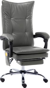 Krzesło biurowe vidaXL z masażem Antracytowe 1