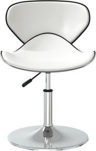 vidaXL Krzesła stołowe, 2 szt., białe, obite sztuczną skórą 5