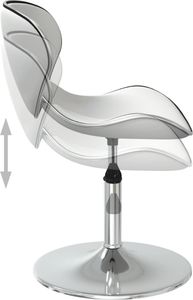 vidaXL Krzesła stołowe, 2 szt., białe, obite sztuczną skórą 7