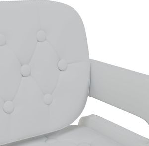 vidaXL Obrotowe krzesła stołowe, 2 szt., białe, obite sztuczną skórą 8