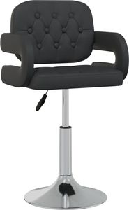 vidaXL Obrotowe krzesła stołowe, 2 szt., czarne, obite sztuczną skórą 3