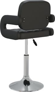 vidaXL Obrotowe krzesła stołowe, 2 szt., czarne, obite sztuczną skórą 6