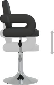 vidaXL Obrotowe krzesła stołowe, 2 szt., czarne, obite sztuczną skórą 7