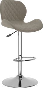 vidaXL Stołki barowe, 2 szt., jasnoszare, tapicerowane aksamitem 3