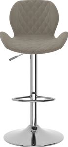 vidaXL Stołki barowe, 2 szt., jasnoszare, tapicerowane aksamitem 4