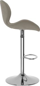 vidaXL Stołki barowe, 2 szt., jasnoszare, tapicerowane aksamitem 5