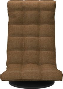 vidaXL Obrotowe krzesło podłogowe, brązowe, obite tkaniną 4