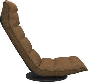 vidaXL Obrotowe krzesło podłogowe, brązowe, obite tkaniną 5