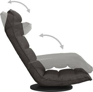 vidaXL Obrotowe krzesło podłogowe, ciemnoszare, obite aksamitem 7