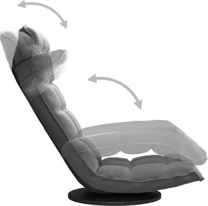 vidaXL Obrotowe krzesło podłogowe, ciemnoszare, obite aksamitem 6