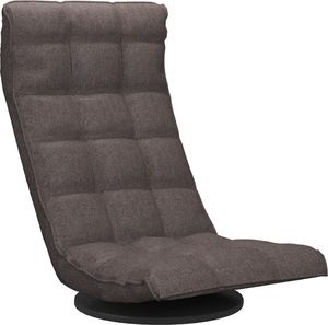 vidaXL Obrotowe krzesło podłogowe, kolor taupe, tapicerowane tkaniną 2