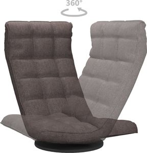 vidaXL Obrotowe krzesło podłogowe, kolor taupe, tapicerowane tkaniną 6