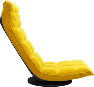 vidaXL Obrotowe krzesło podłogowe, zółte, obite aksamitem 4