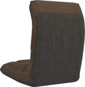 vidaXL Składane krzesło podłogowe, brązowe, obite tkaniną 6