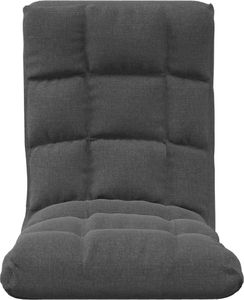 vidaXL Składane krzesło podłogowe, ciemnoszare, obite tkaniną 4