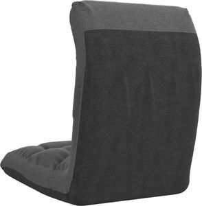 vidaXL Składane krzesło podłogowe, ciemnoszare, obite tkaniną 6