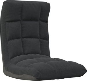 vidaXL Składane krzesło podłogowe, czarne, obite tkaniną 2