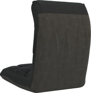 vidaXL Składane krzesło podłogowe, czarne, obite tkaniną 6